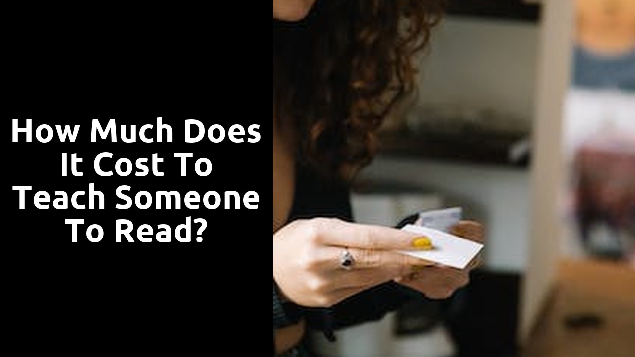 How much does it cost to teach someone to read?
